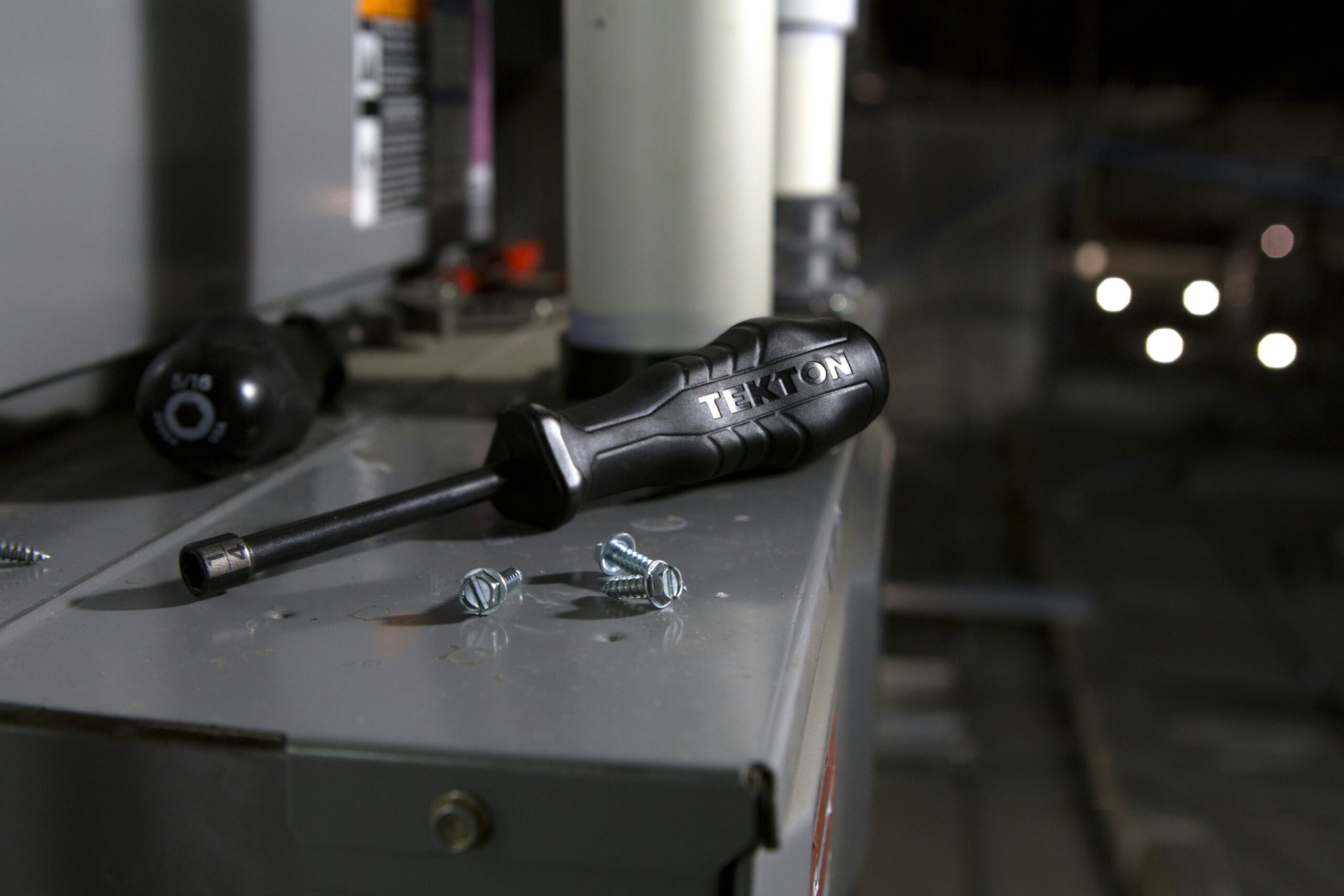 HVAC tools on a bench