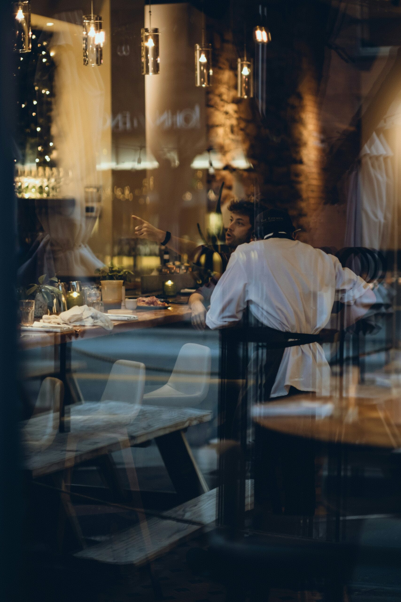 Darkly Lit Restaurant