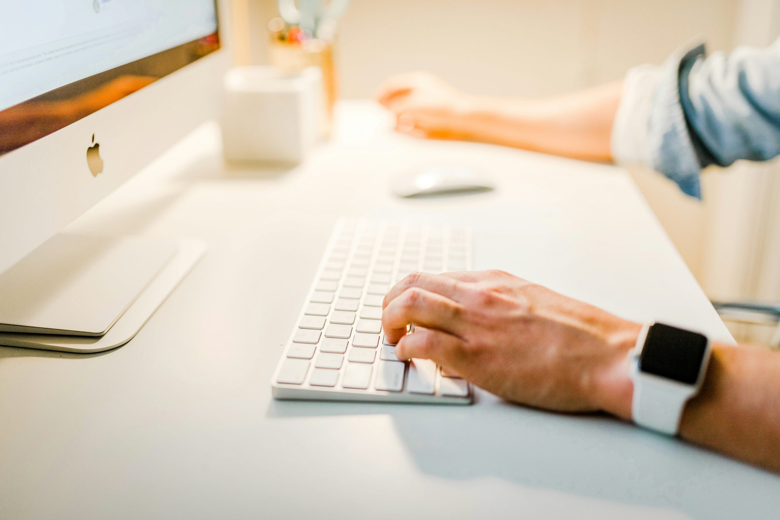 Man Working on a computer