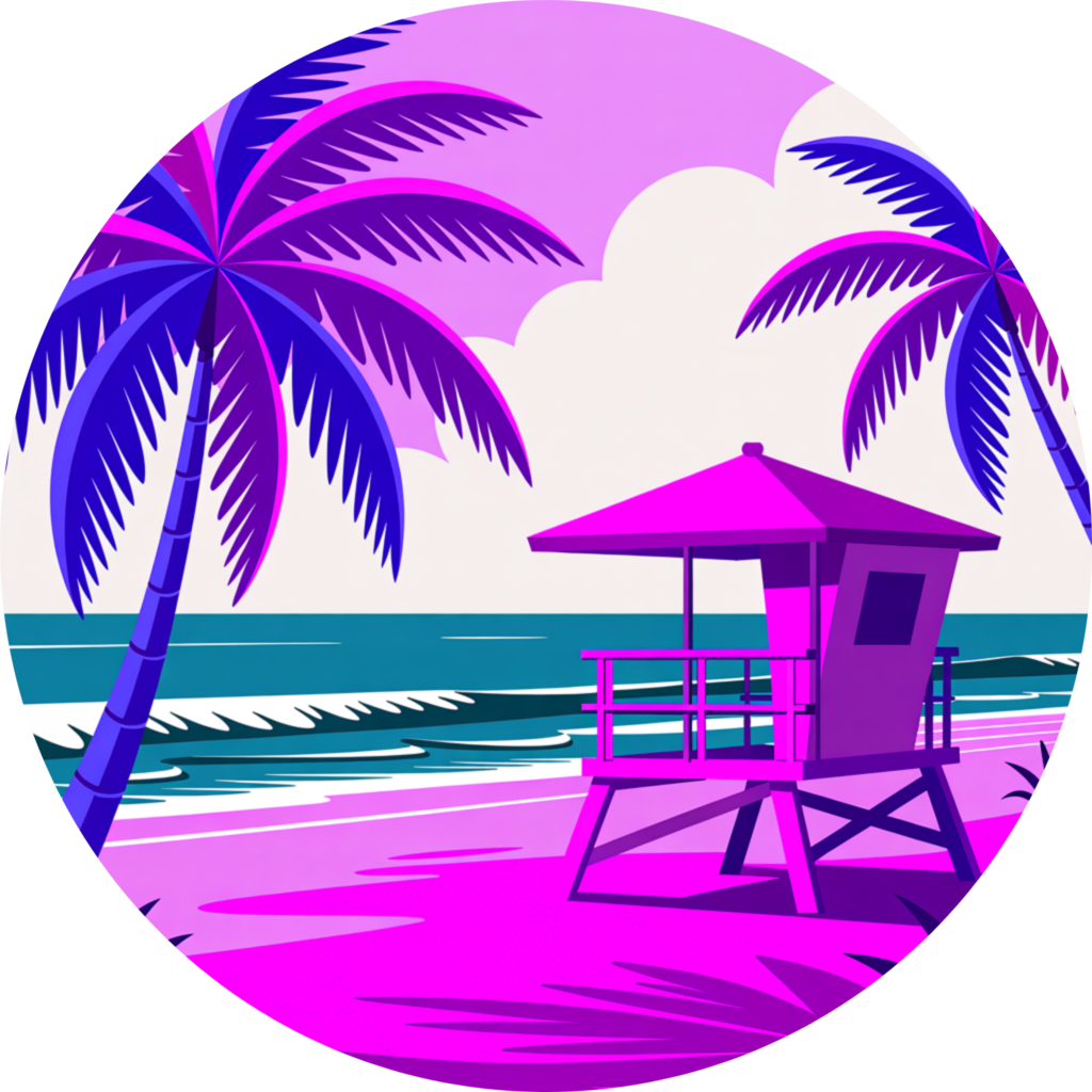 Florida beach logo