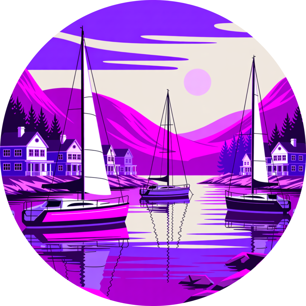 Rhode Island boat dock logo