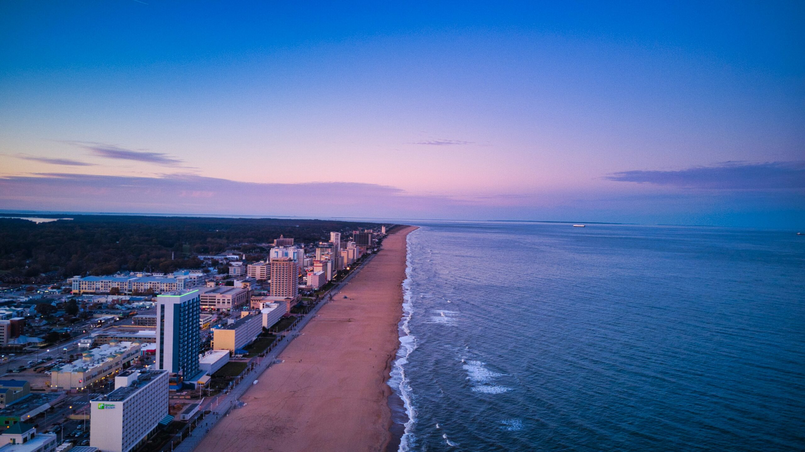 high view of Virginia beach