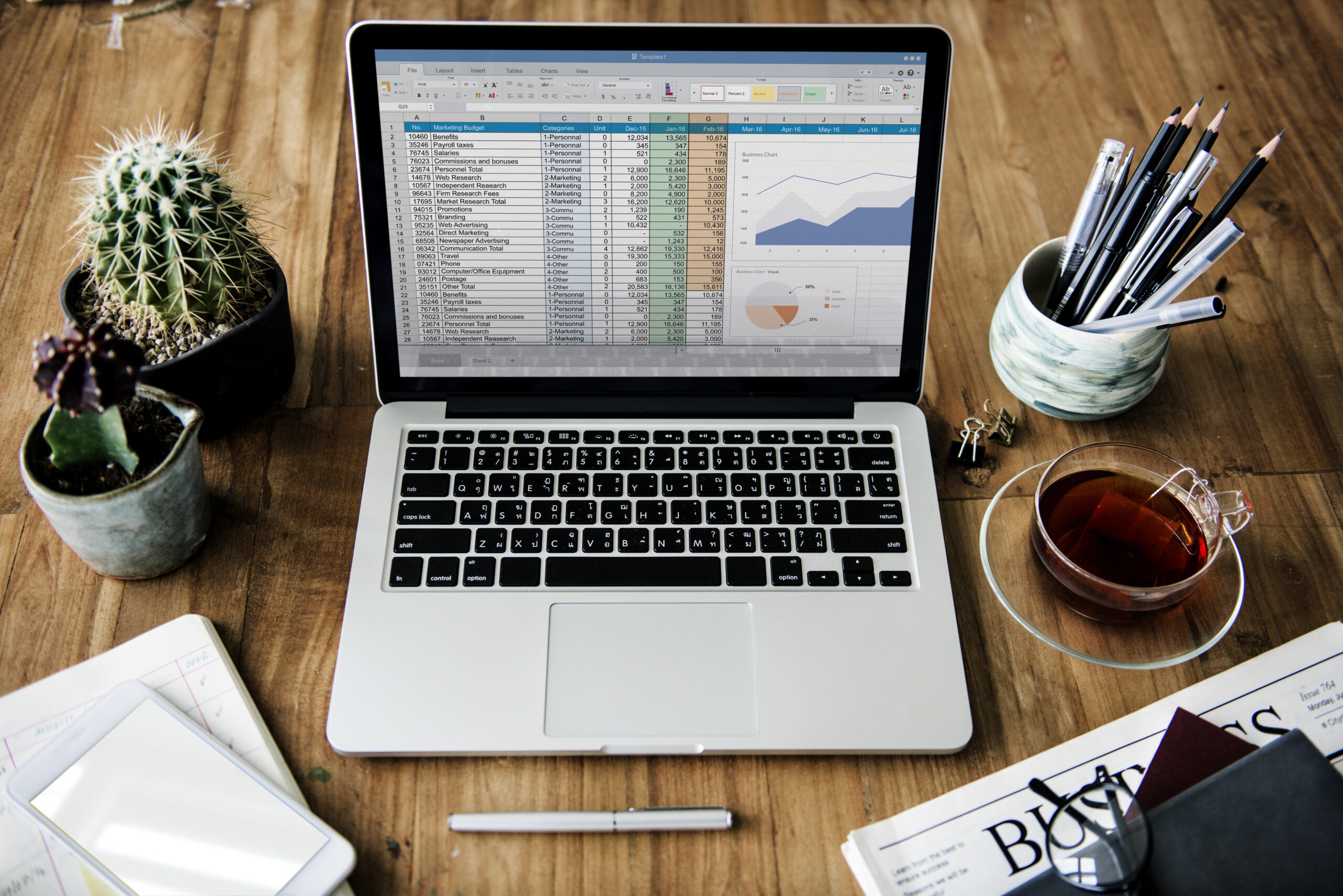 Laptop with SEO audit on the screen