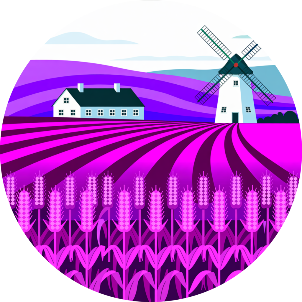 Iowa corn field logo