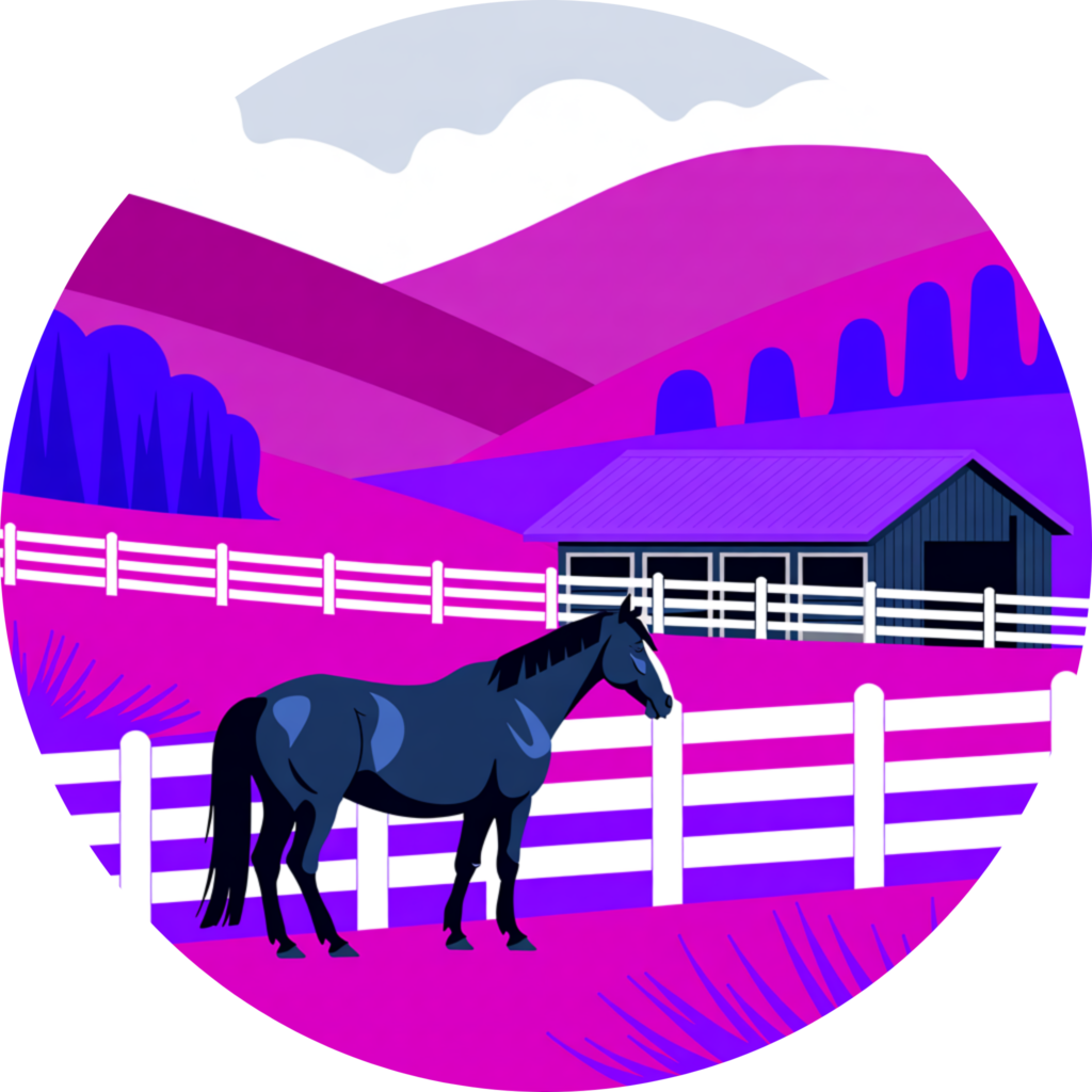 Kentucky horse ranch logo