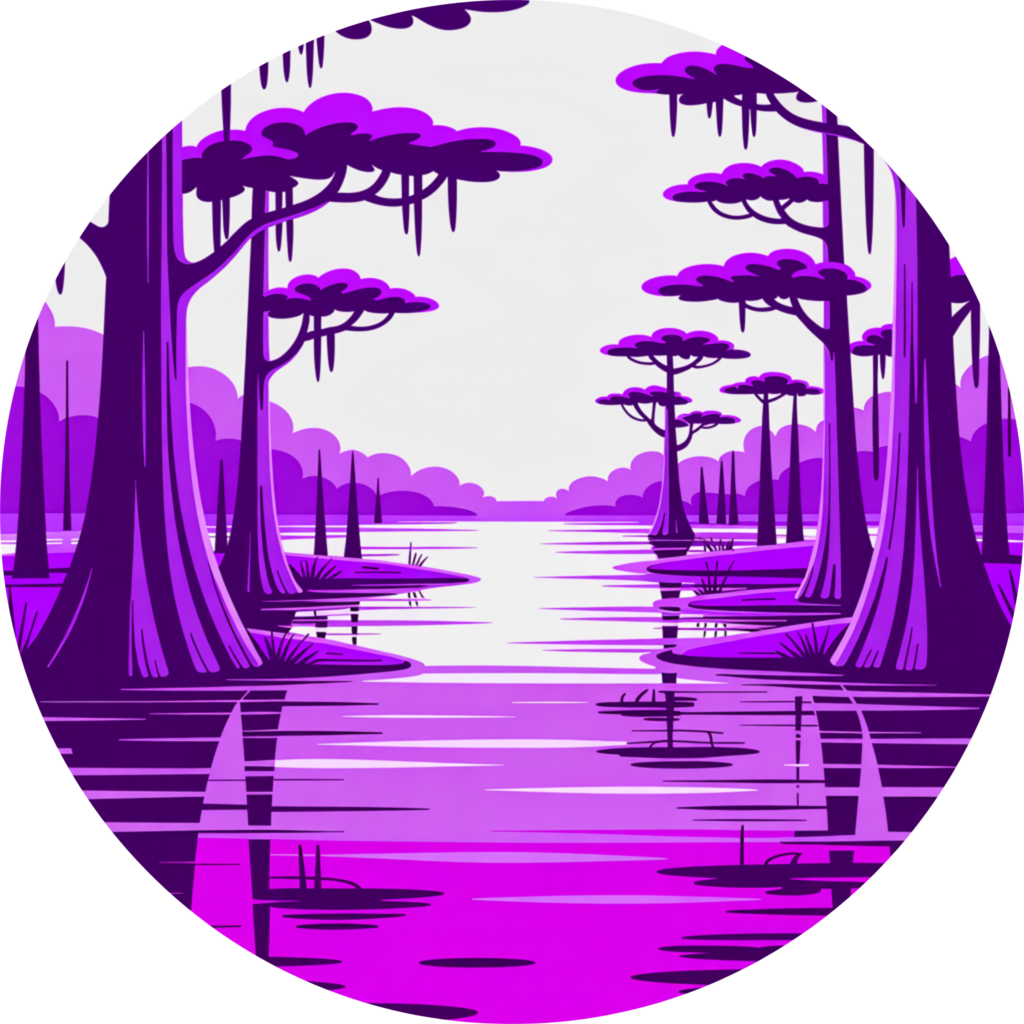 Louisiana moss lake logo
