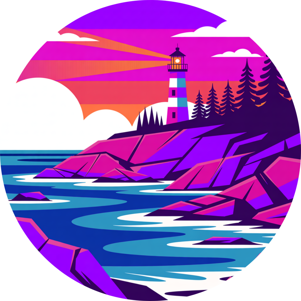 Maine lighthouse logo