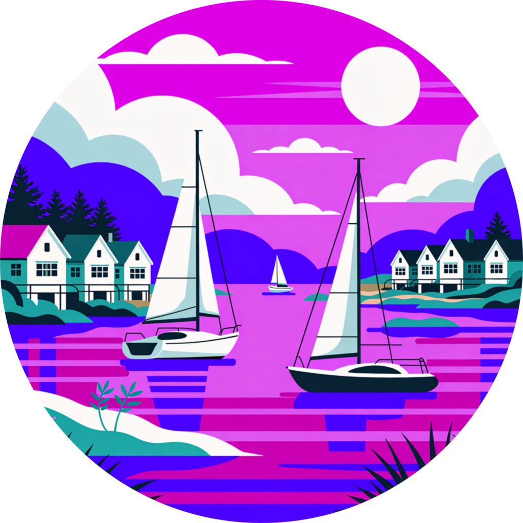 Maryland boat lake logo