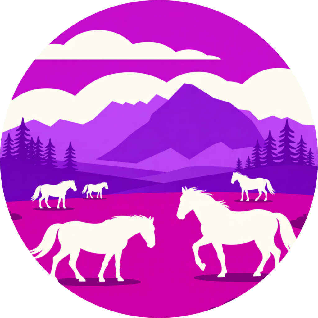 Montana horse field logo