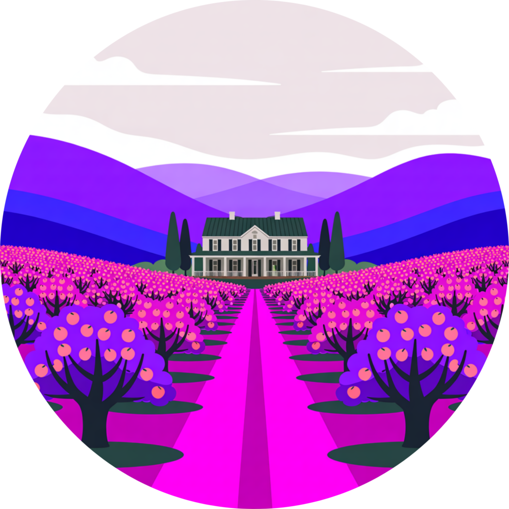 Georgia peach garden logo