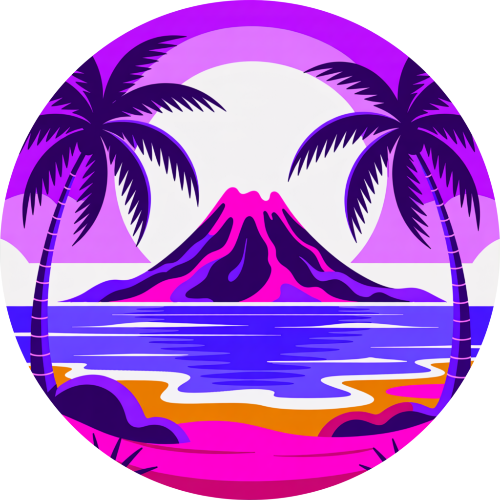 Hawaii volcano logo