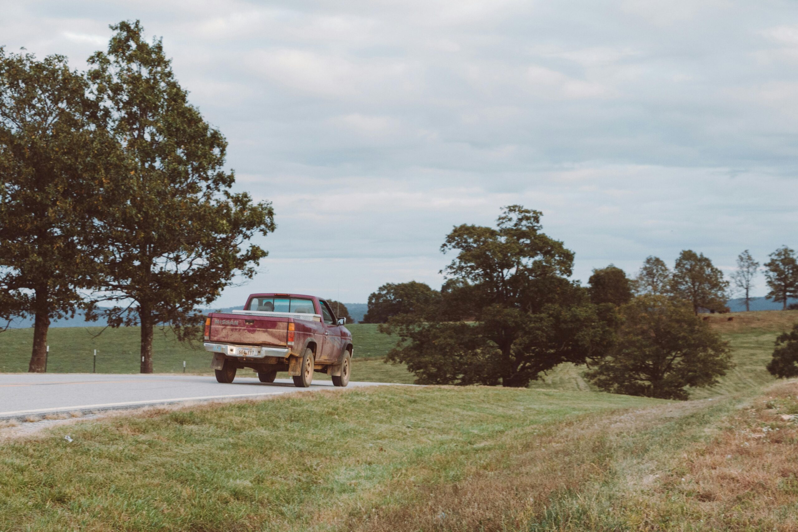 Arkansas rural landscape with pickup truck representing arkansas seo and local business growth
