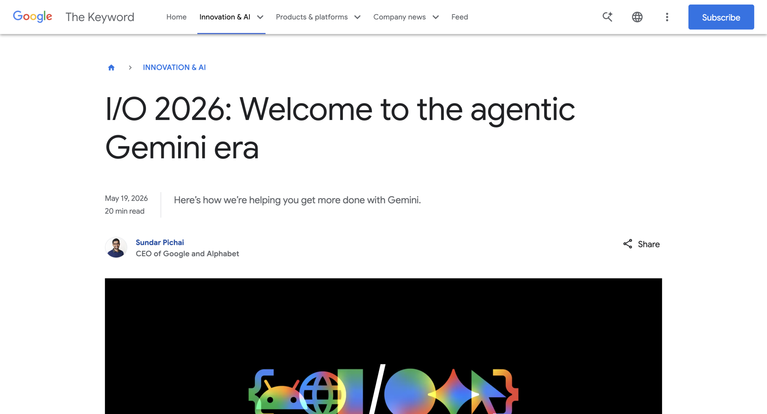 Google update for agentic era